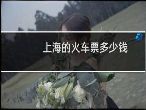 上海的火车票多少钱