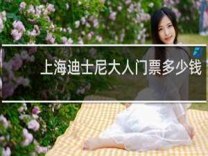 上海迪士尼大人门票多少钱