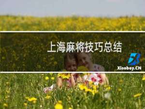 上海麻将技巧总结