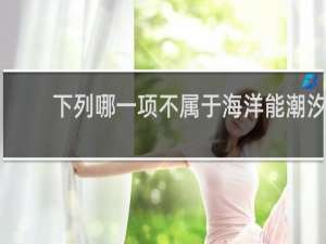 下列哪一项不属于海洋能潮汐能光能温差能