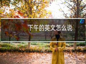 下午的英文怎么说