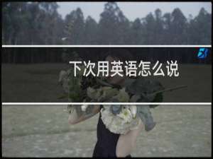 下次用英语怎么说