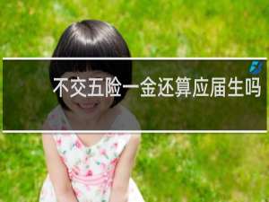 不交五险一金还算应届生吗