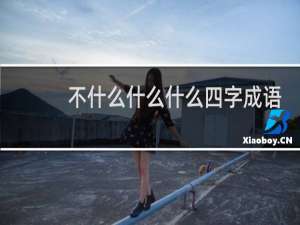 不什么什么什么四字成语