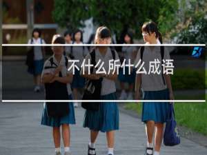 不什么所什么成语