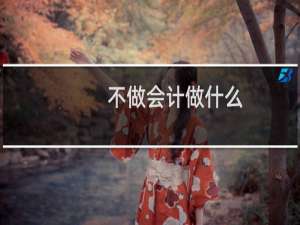 不做会计做什么