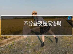 不分昼夜是成语吗