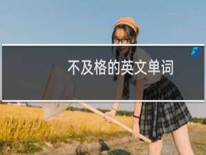 不及格的英文单词