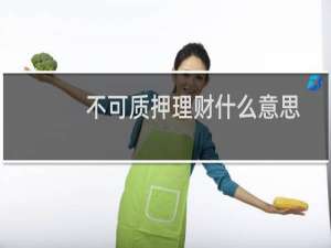 不可质押理财什么意思