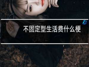 不固定型生活费什么梗