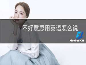 不好意思用英语怎么说
