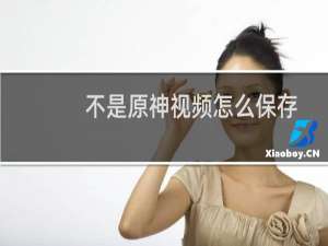 不是原神视频怎么保存