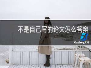 不是自己写的论文怎么答辩