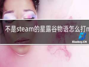 不是steam的星露谷物语怎么打mod