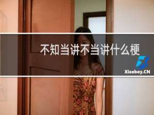 不知当讲不当讲什么梗