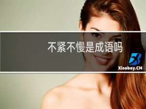 不紧不慢是成语吗