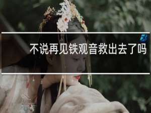 不说再见铁观音救出去了吗