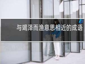 与竭泽而渔意思相近的成语