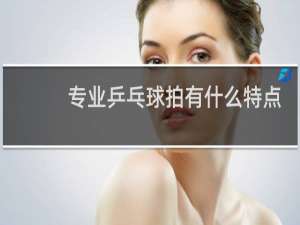 专业乒乓球拍有什么特点