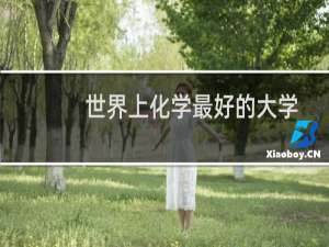 世界上化学最好的大学