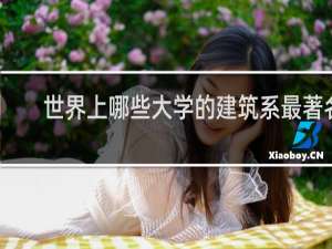 世界上哪些大学的建筑系最著名