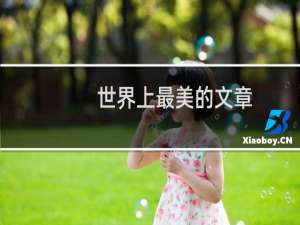 世界上最美的文章
