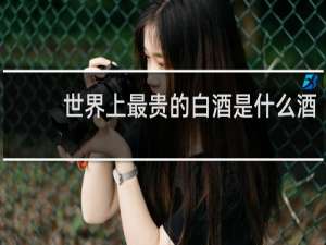 世界上最贵的白酒是什么酒