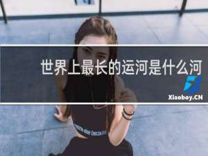 世界上最长的运河是什么河