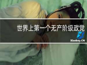 世界上第一个无产阶级政党