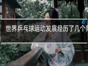 世界乒乓球运动发展经历了几个阶段