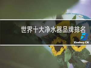 世界十大净水器品牌排名