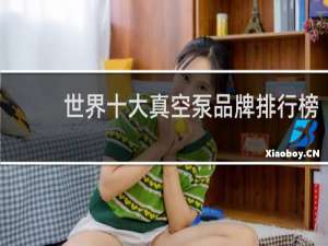 世界十大真空泵品牌排行榜