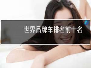 世界品牌车排名前十名