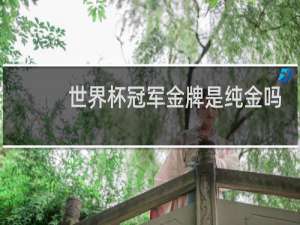 世界杯冠军金牌是纯金吗