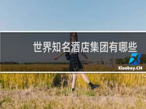 世界知名酒店集团有哪些