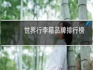 世界行李箱品牌排行榜