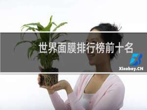 世界面膜排行榜前十名