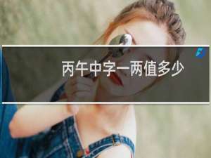 丙午中字一两值多少