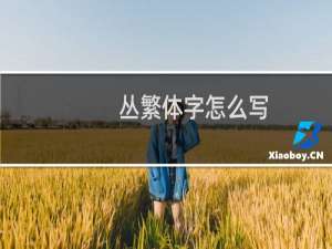 丛繁体字怎么写