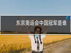 东京奥运会中国冠军是谁