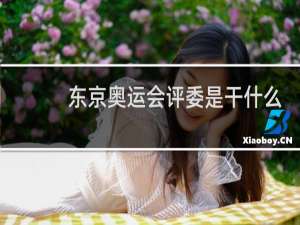 东京奥运会评委是干什么的