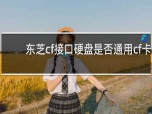 东芝cf接口硬盘是否通用cf卡