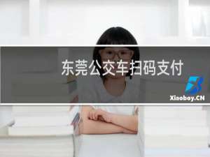 东莞公交车扫码支付（东莞公交车扫码支付怎么用）