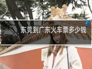 东莞到广东火车票多少钱
