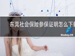 东莞社会保险参保证明怎么下载