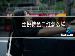 丝悦持色口红怎么样
