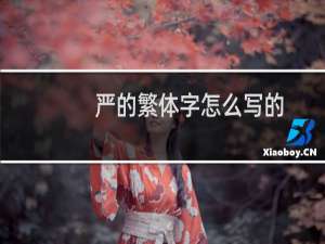 严的繁体字怎么写的