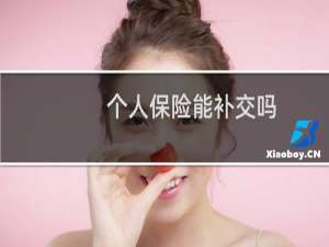 个人保险能补交吗