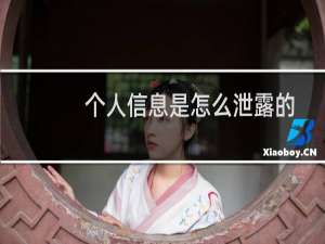 个人信息是怎么泄露的