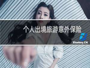 个人出境旅游意外保险